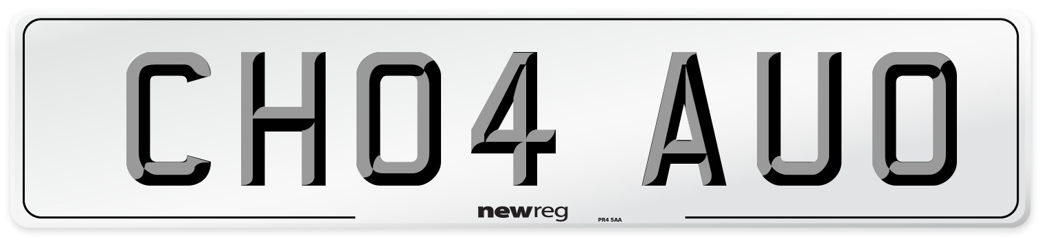 CH04 AUO Number Plate from New Reg